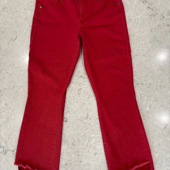 Cabi Rust Colored Crop Jeans Size 4 - Picture 1 of 4